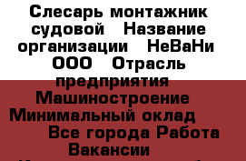 Слесарь-монтажник судовой › Название организации ­ НеВаНи, ООО › Отрасль предприятия ­ Машиностроение › Минимальный оклад ­ 70 000 - Все города Работа » Вакансии   . Калининградская обл.,Пионерский г.